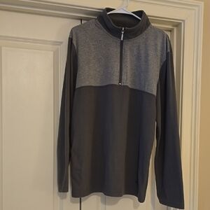 Tommy Bahama Gray Zip-Up Lightweight Shirt/Sweater Large Like New